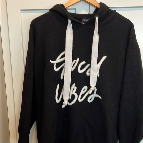 Zara NWOT ZARA Oversized Black Sweatshirts & Hoodies Size S - Picture 3 of 7
